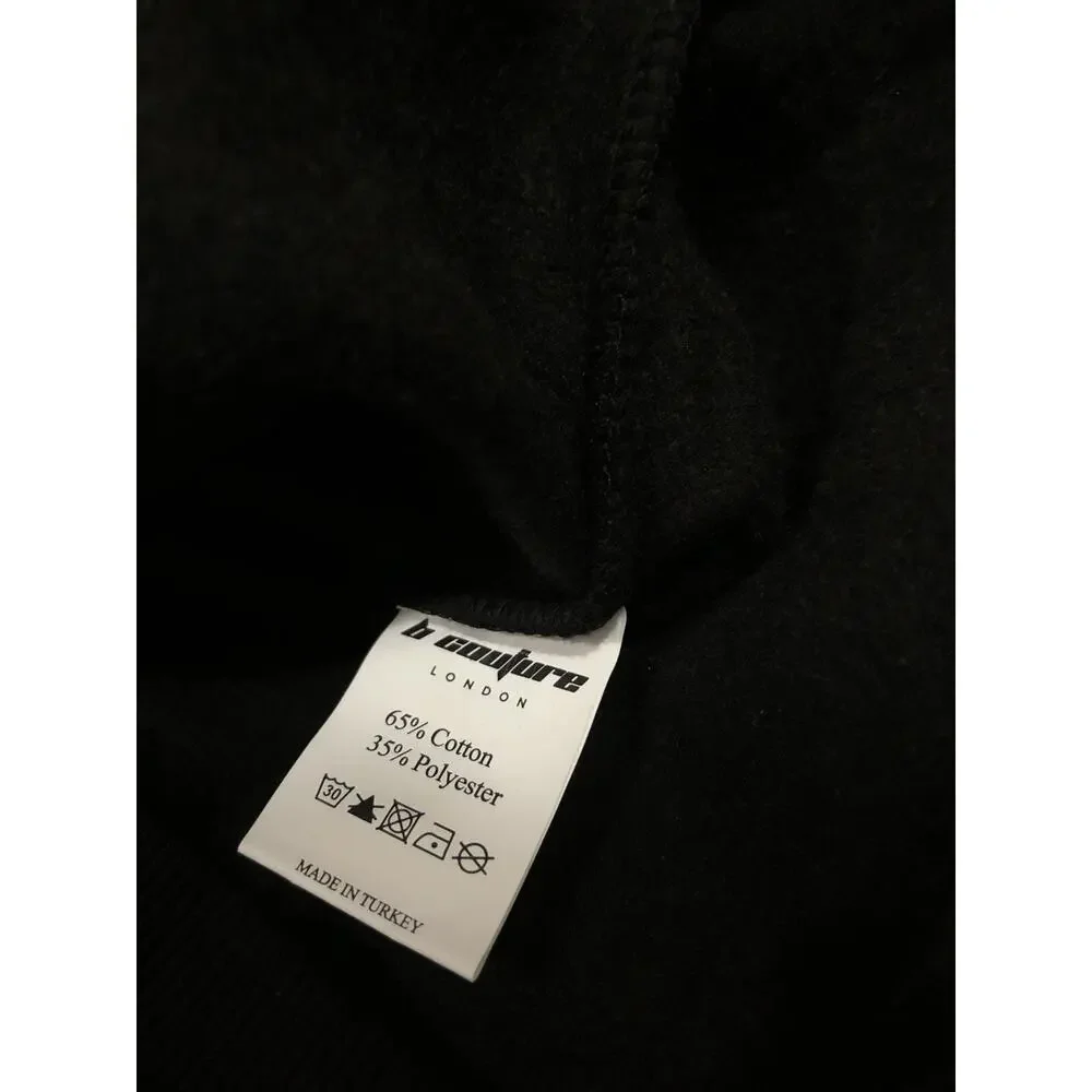 B Couture London Hoodie Mens Small Sweatshirt England Oversized Black N121